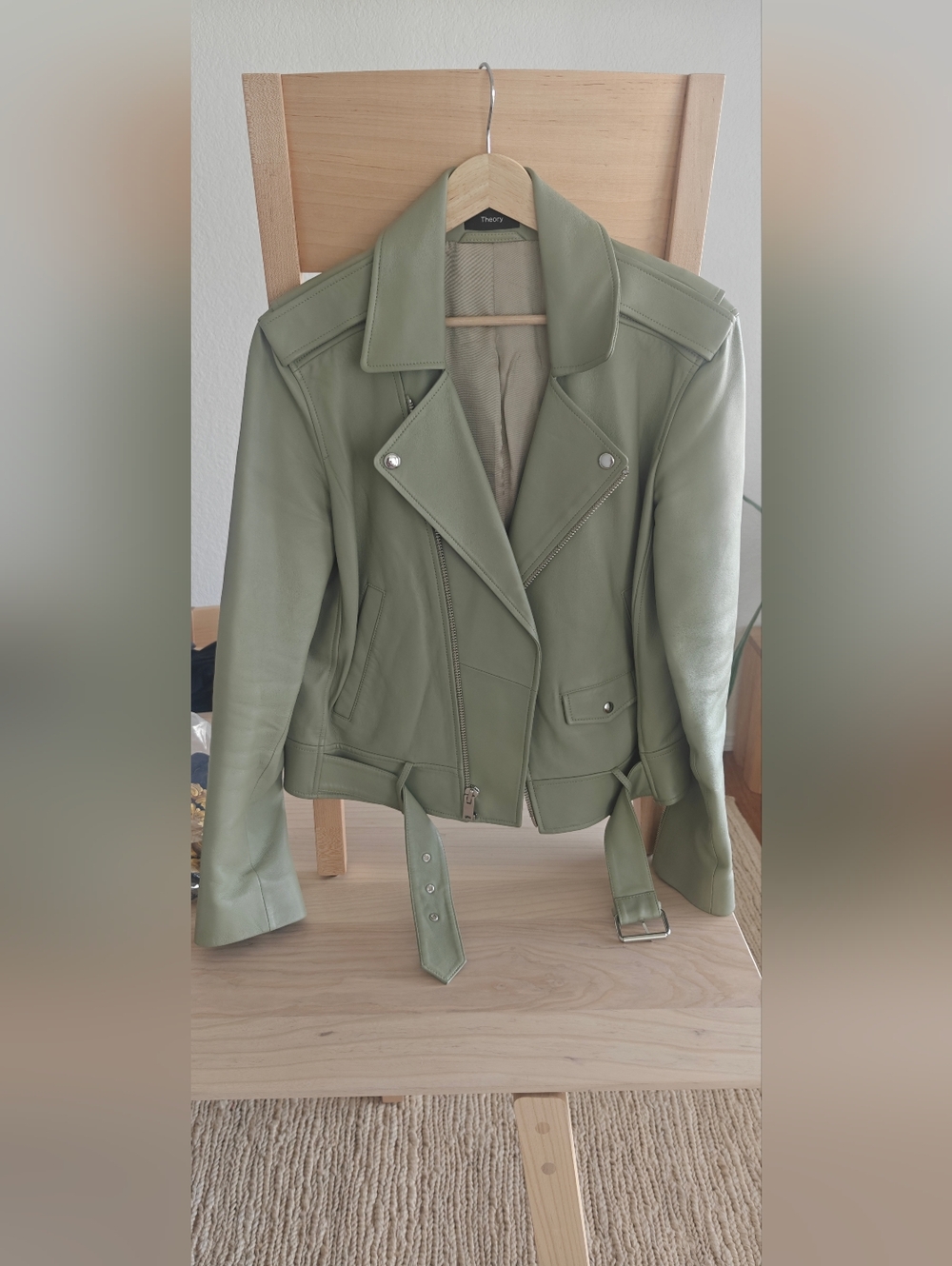 Theory Leather Moto Jacket Women - Picture 2 of 10